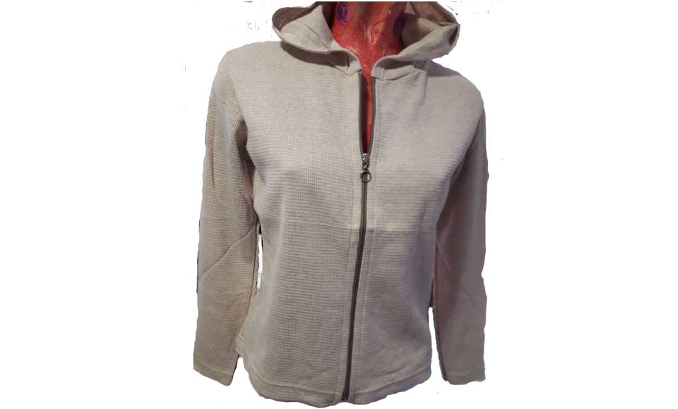 Γυναικεία ζακέτα με φερμουάρ και κουκούλα